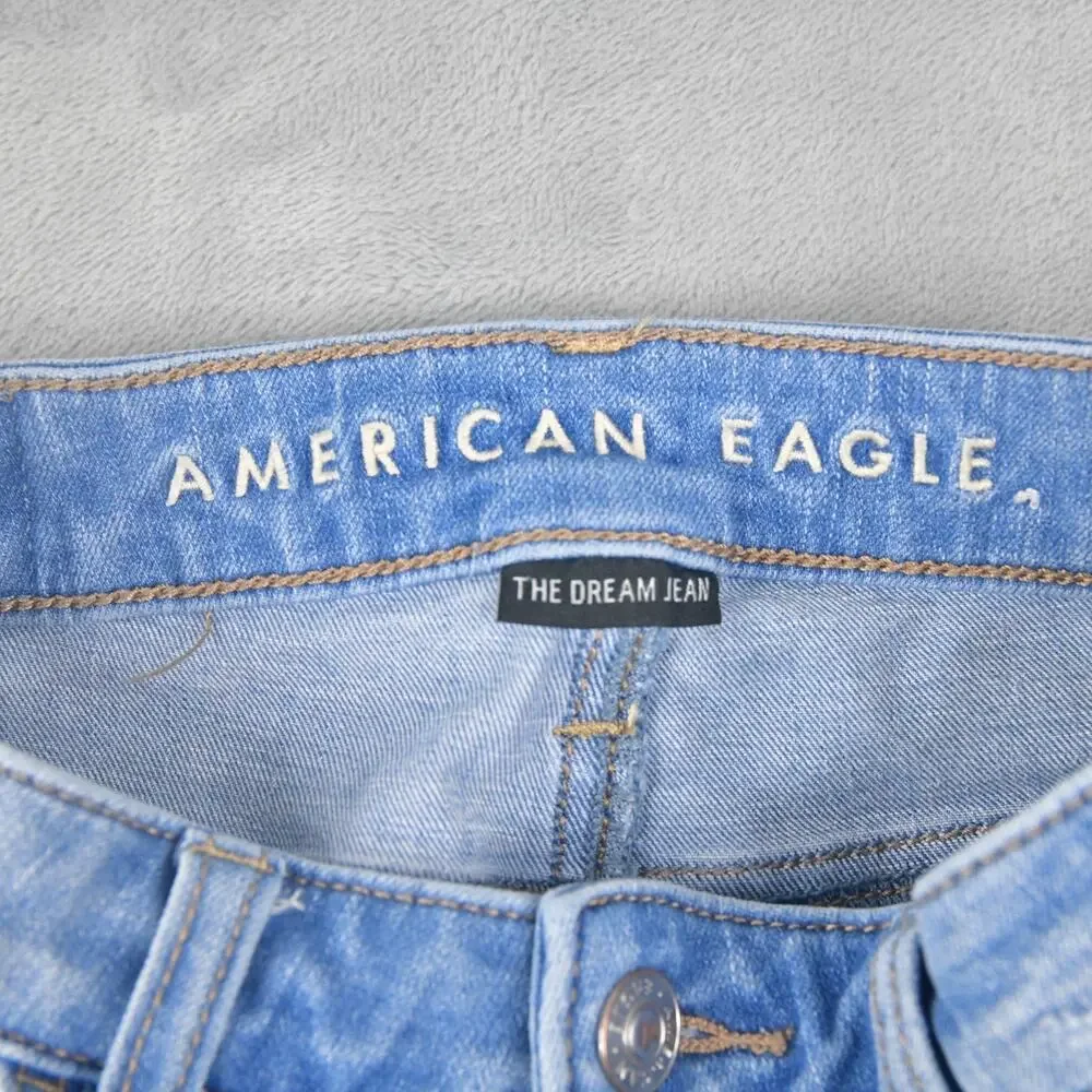 American Eagle Jeans Womens 0 Long (24x29) Super Hi-Rise Jegging Distresed